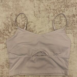Gilly Hicks White Longline Sports Bra